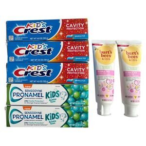 Lot 7 Crest/Pronamel/Burt's Bees Kids Toothpaste